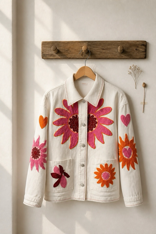 Bloom Patch Denim Jacket