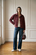 Burgundy Bloom Jacket