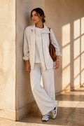 Sahara Luxe Utility Jacket – Beige