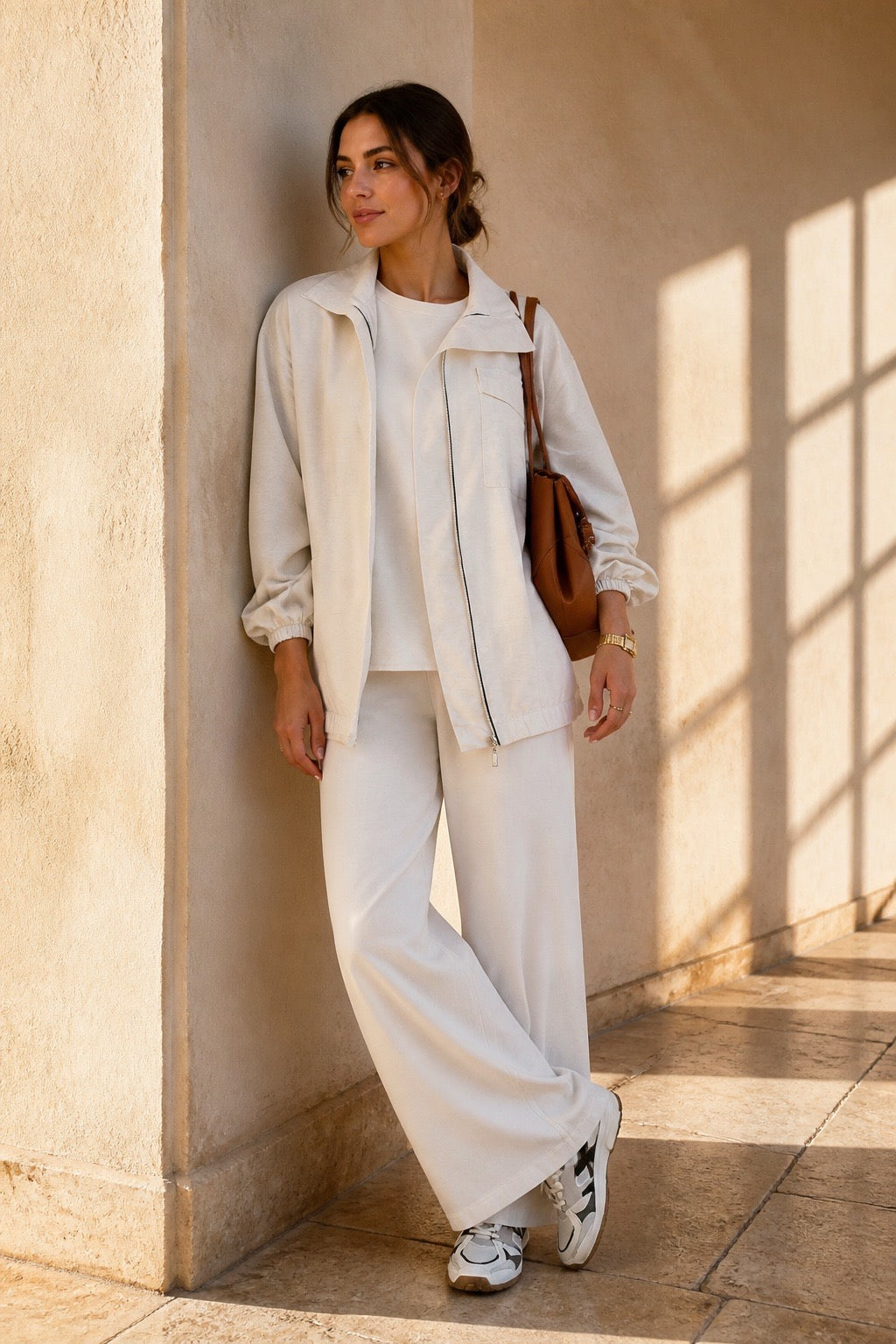Sahara Luxe Utility Jacket – Beige