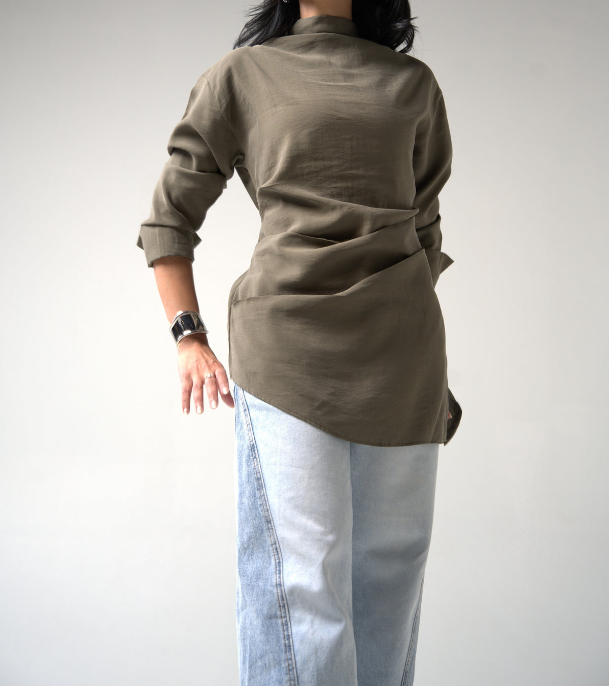 The Draped High-Neck Tunic