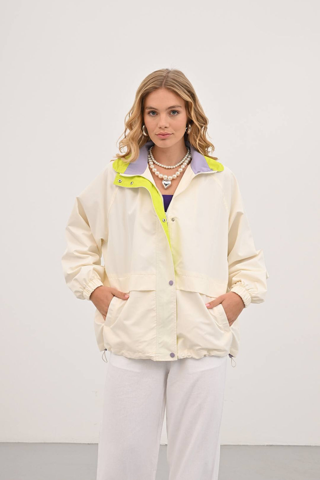 Lemon Mist Jacket Set - Front closed view