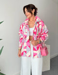 Pink Prism Hooded Windbreaker Jacket - side view