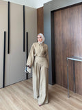The Amelie Wrap Set - Silver grey front full length
