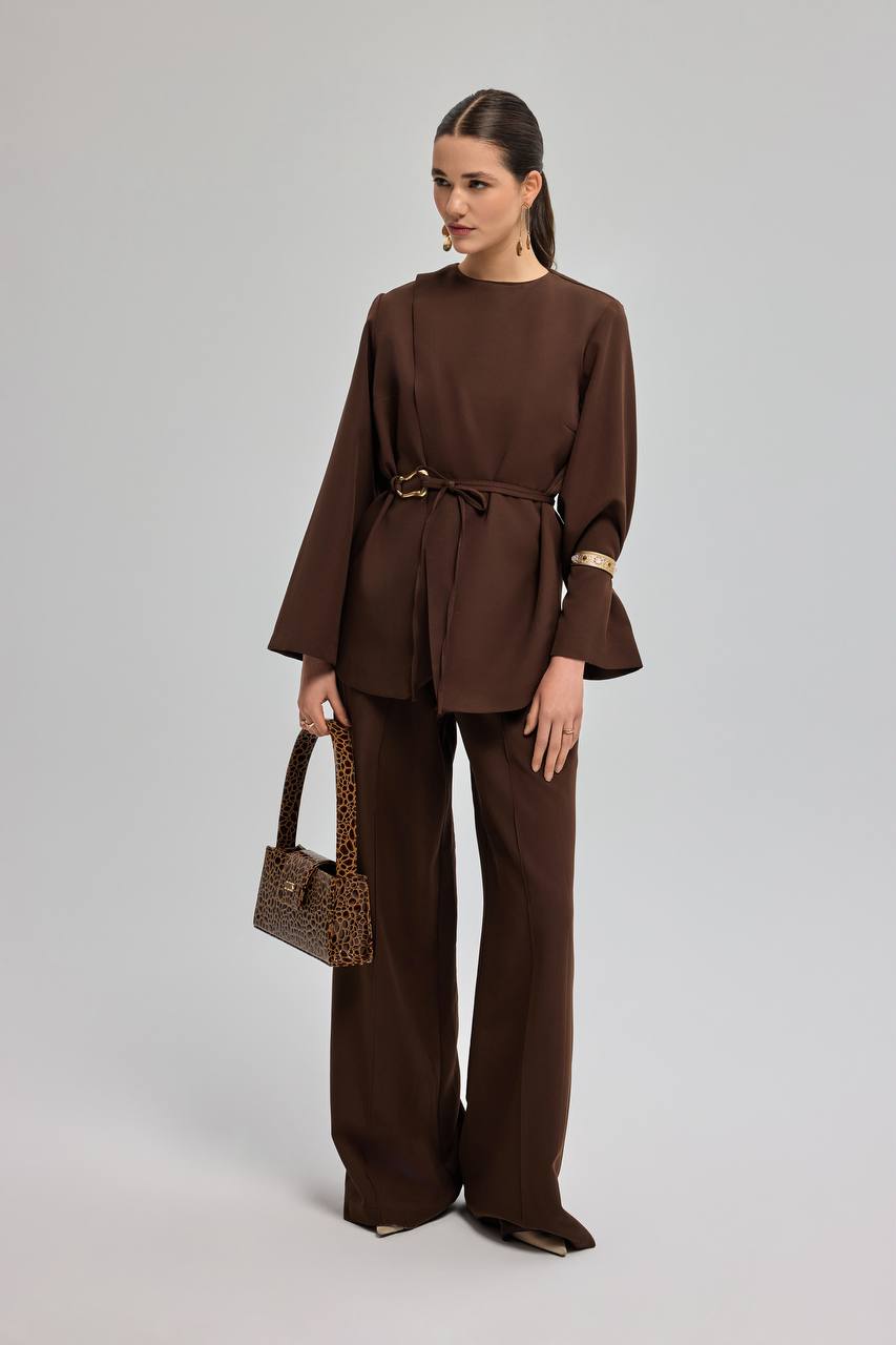 The Valentina Set - Burgundy full length