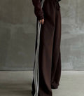 Double Stripe Espresso Wide Pants