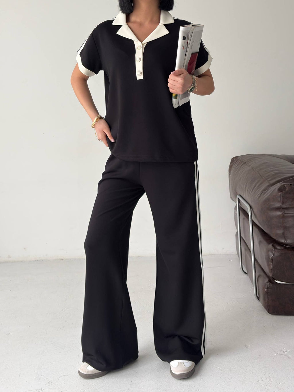 The Retro Polo Wide Matching Set